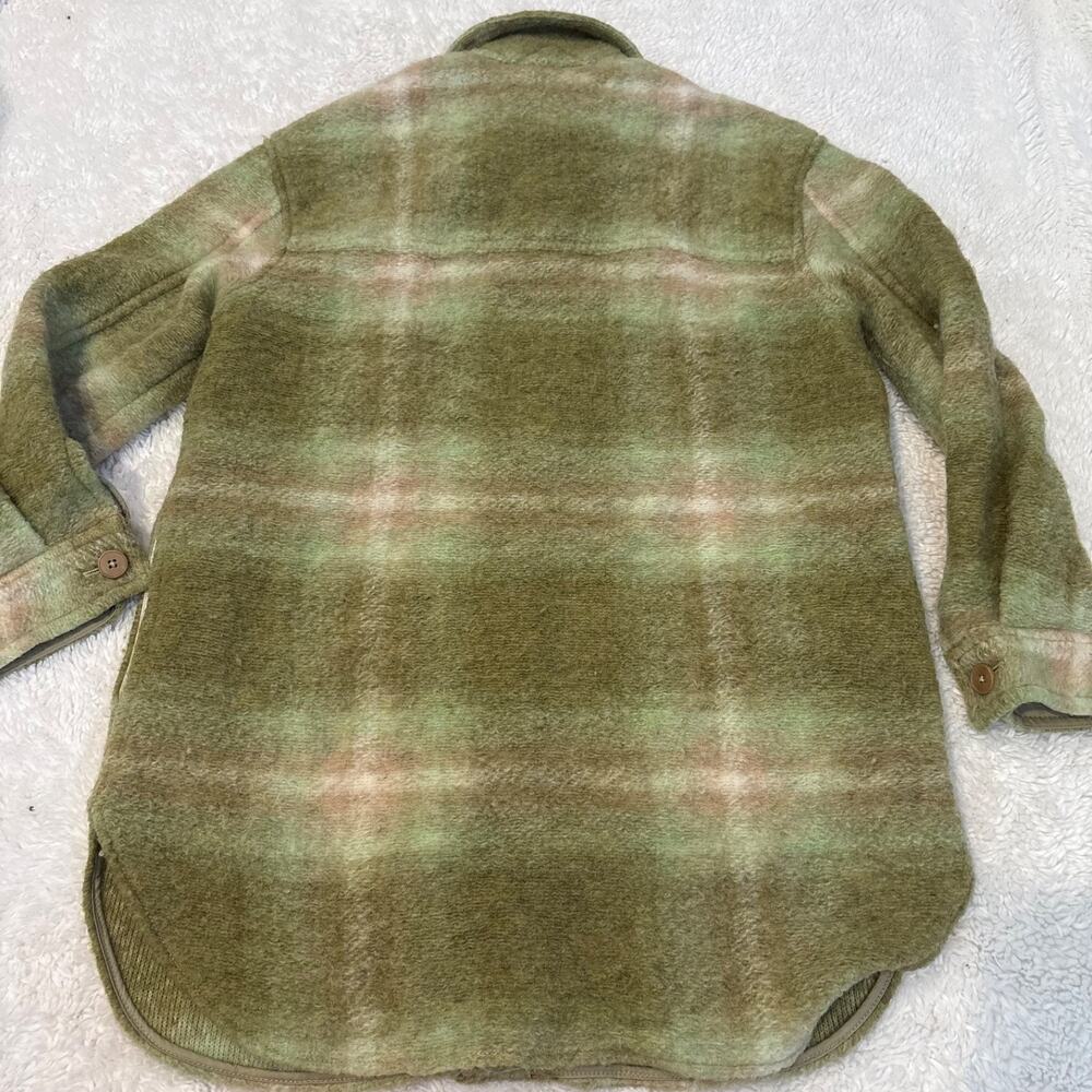 Aritzia Wilfred Ganna Plaid Jacket Wool Blend Green M Preppy College Chic Glam - Picture 2 of 6
